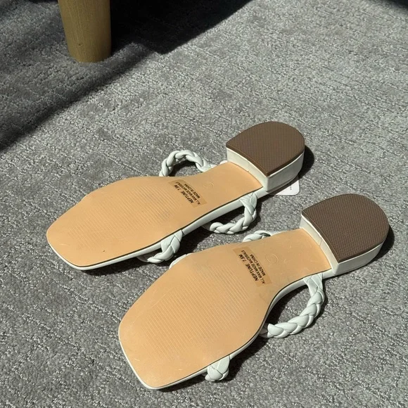 Sincerely Jules Cream Braided Sandals - Picture 3 of 4